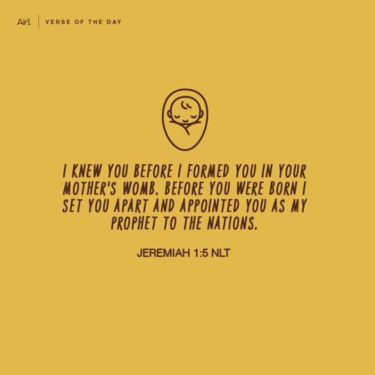 I knew you before...